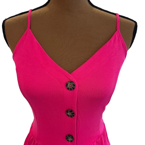 Venus Pink Button Up Dress - Picture 2 of 5